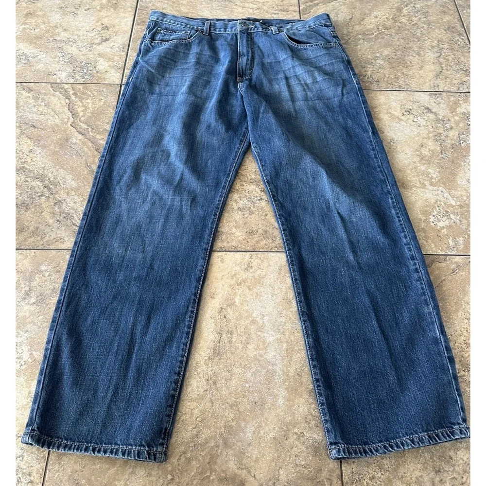 Calvin Klein Mens Jeans Relaxed Straight Dark Wash Size 38X31